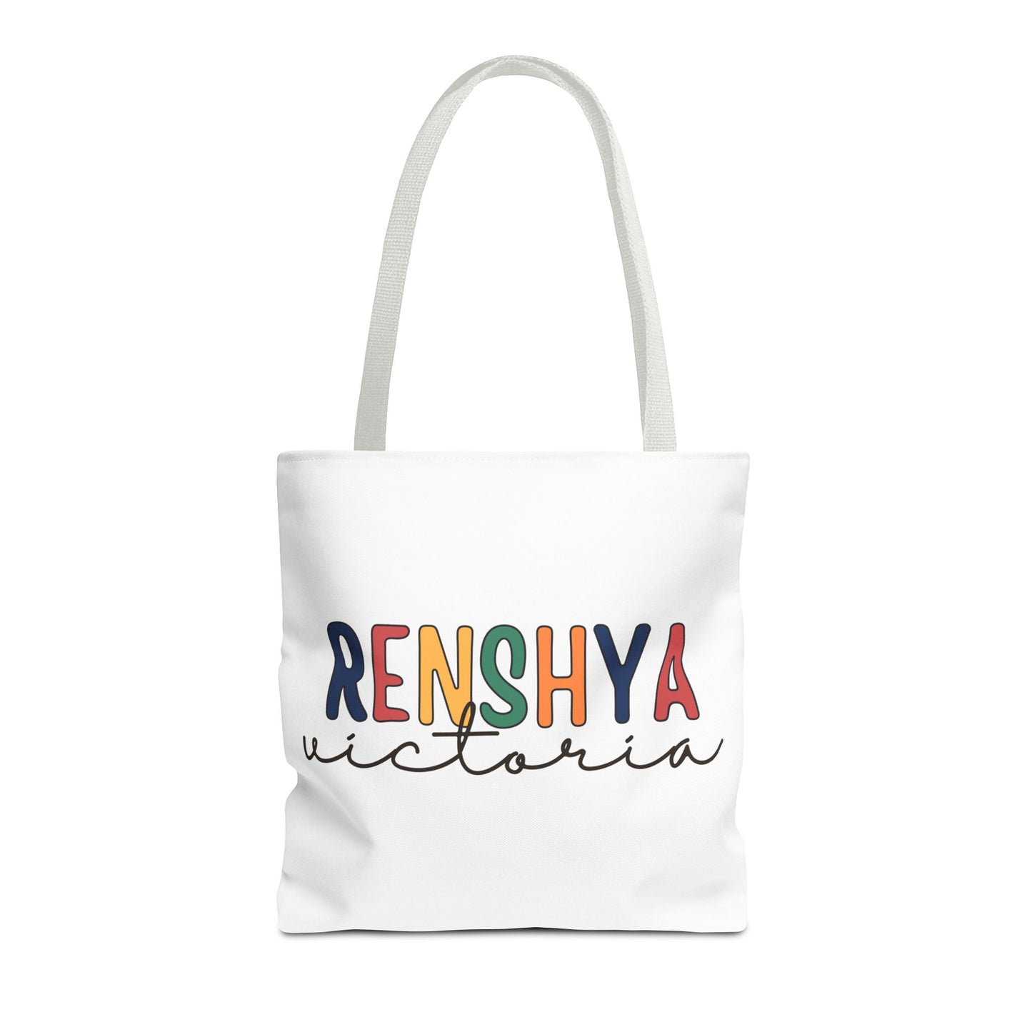 Personalized Name Tote Bag – Colorful Custom Design with Script Font