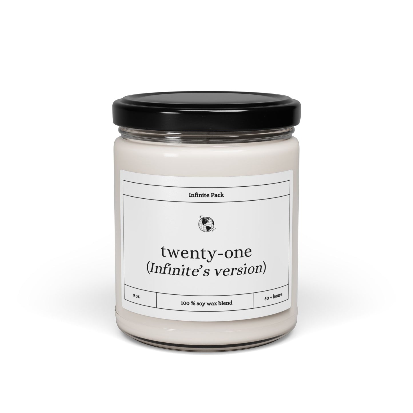 Twenty-One Candle (Infinite’s Version) – 21st Birthday Soy Wax Jar, Pop Culture Inspired Gift, Minimalist Aesthetic Candle