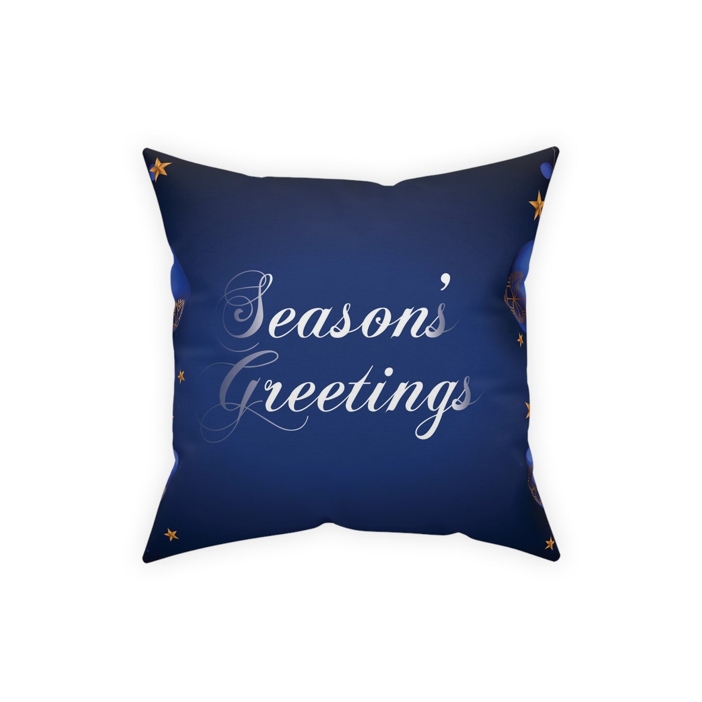 Hoilday Broadcloth Pillow, Dark Blue