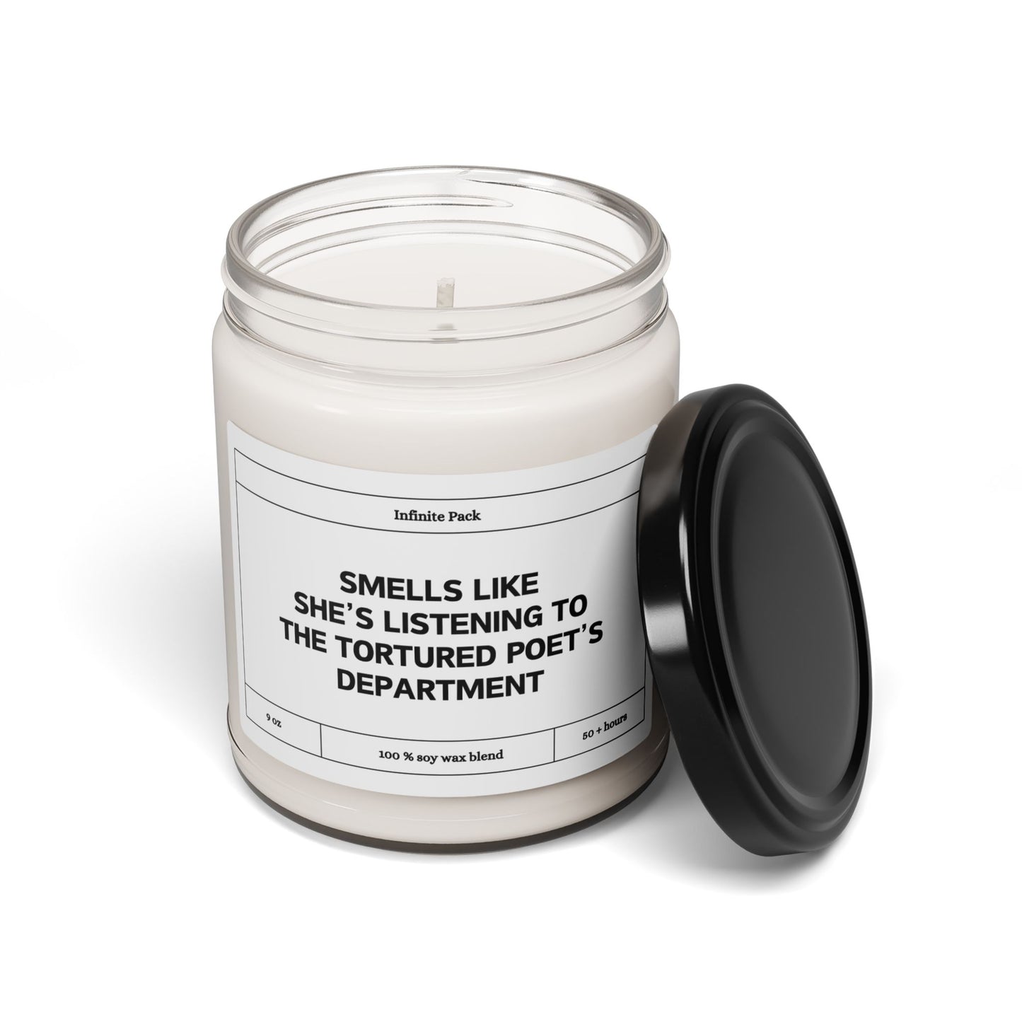 Smells Like She’s Listening to The Tortured Poet’s Department Candle – Literary Pop Culture Soy Wax Candle
