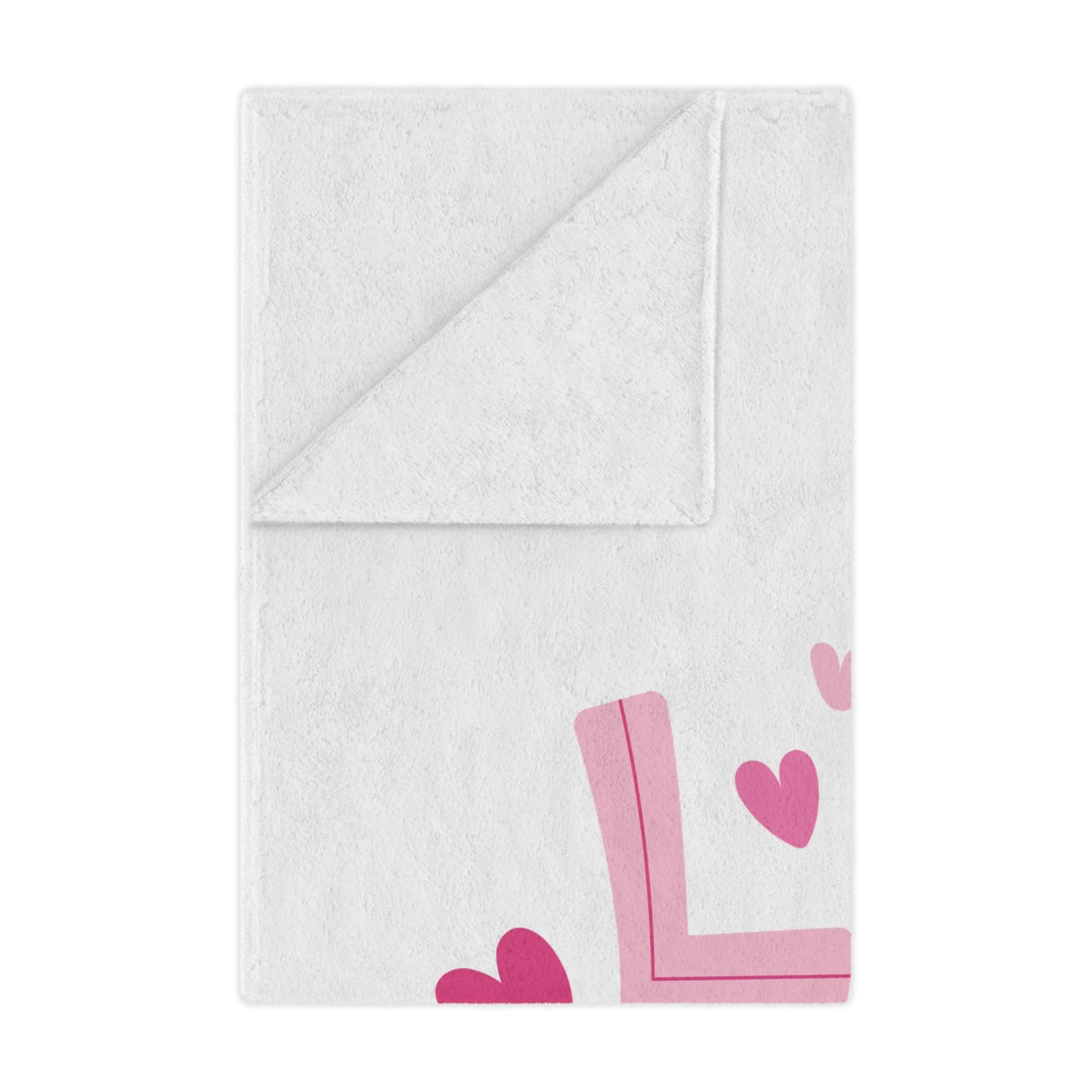 Love with Flying Heart Printed Minky Blanket for Valentine Day Gift