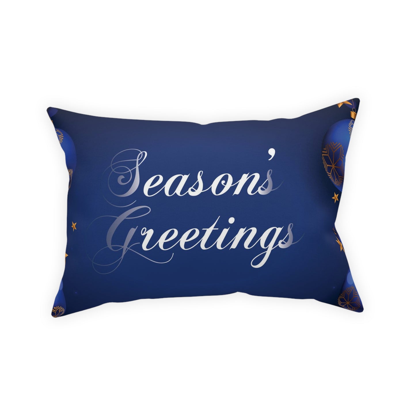 Hoilday Broadcloth Pillow, Dark Blue