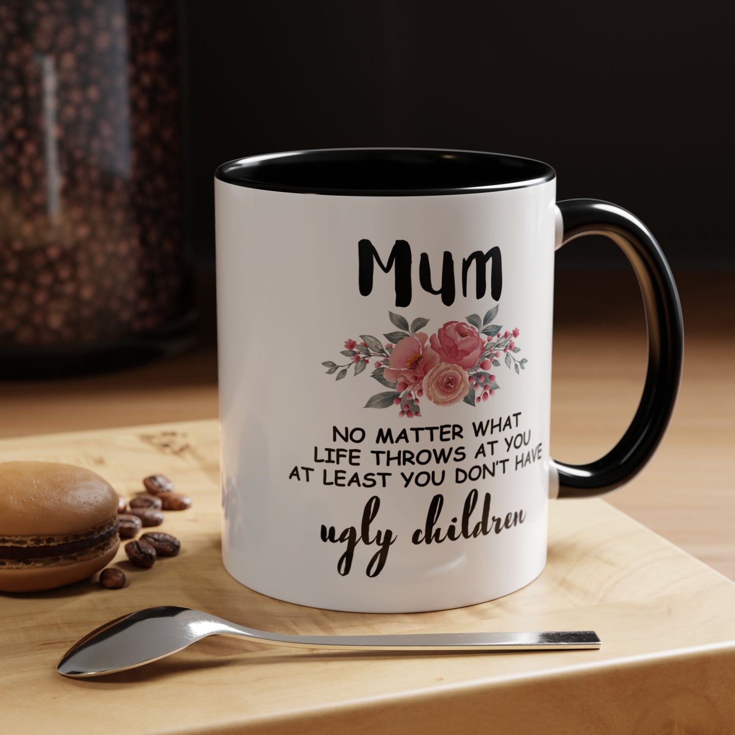 Mum Floral Ceramic Coffee Mug – Funny Maternal Pride Gift, 11oz