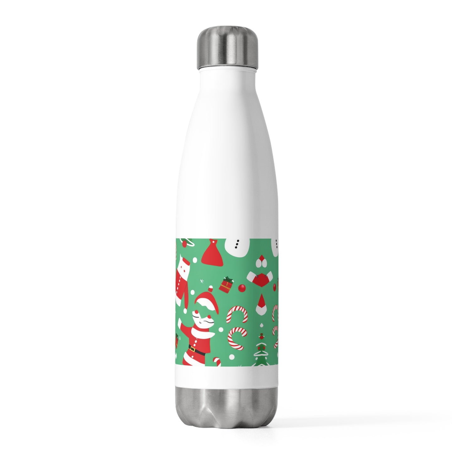 Christmas 20oz Insulated Stainless Steel Water Bottle – Double Wall Hot & Cold Travel Flask