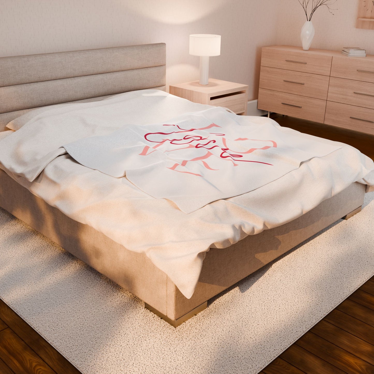 Love Printed Velveteen Plush Blanket for Valentine