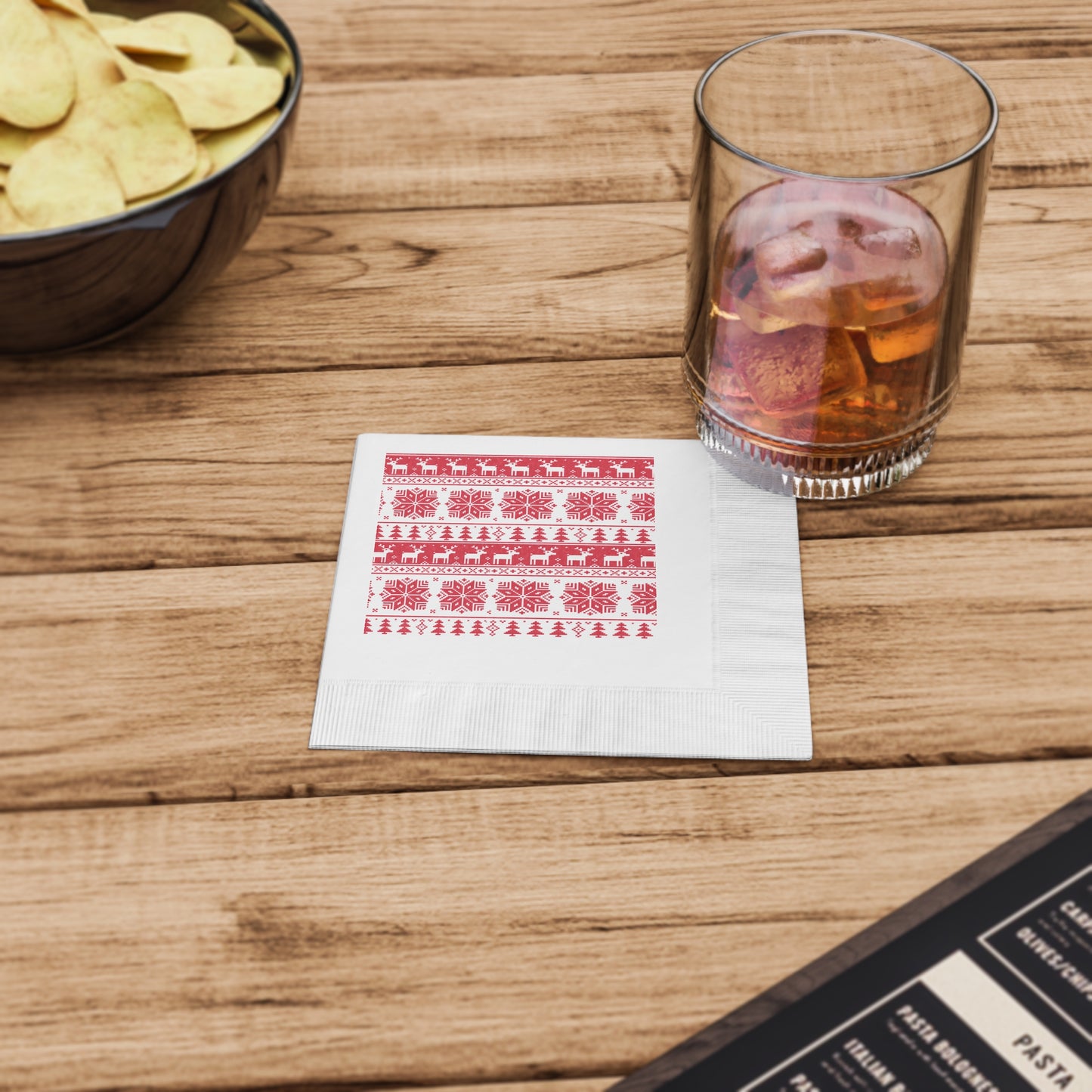 Soft Three-Ply Christmas White Coined Napkins – Multiple Sizes & Packs