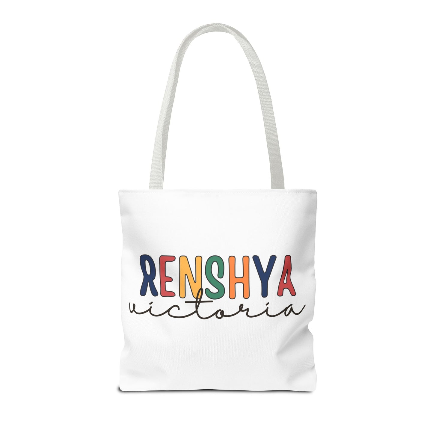 Personalized Name Tote Bag – Colorful Custom Design with Script Font