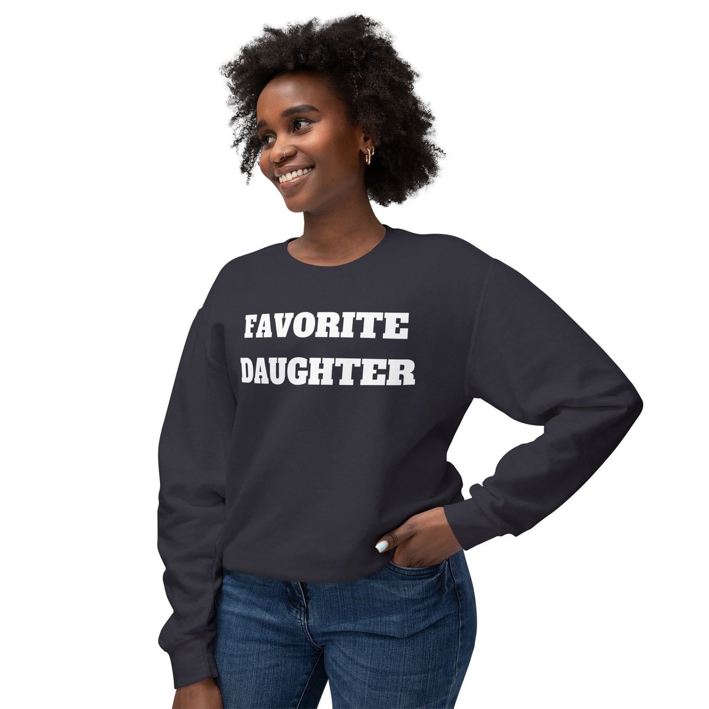 Favorite Daughter Text Graphic Crewneck Sweatshirt for Women
