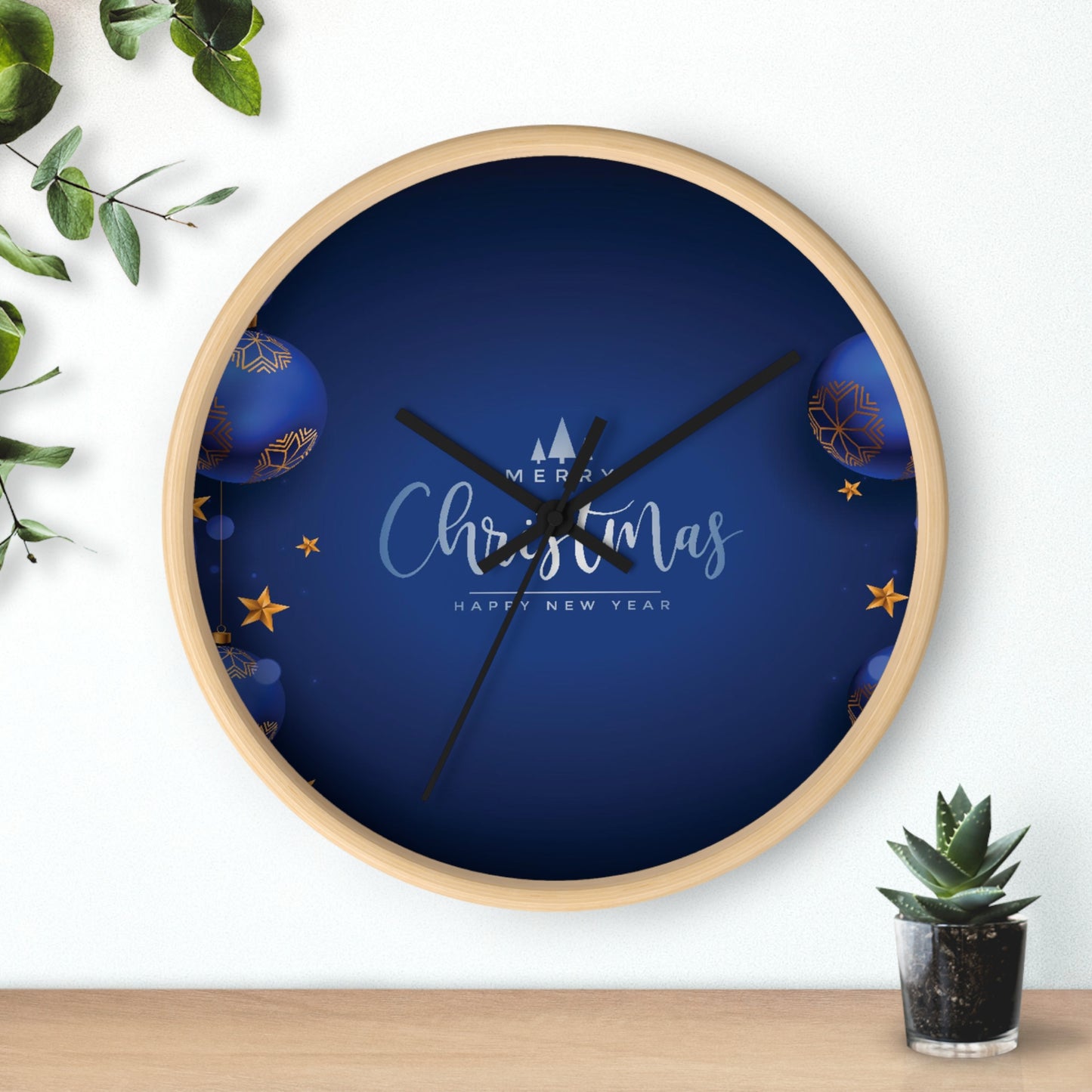Dark Blue Wall Clock