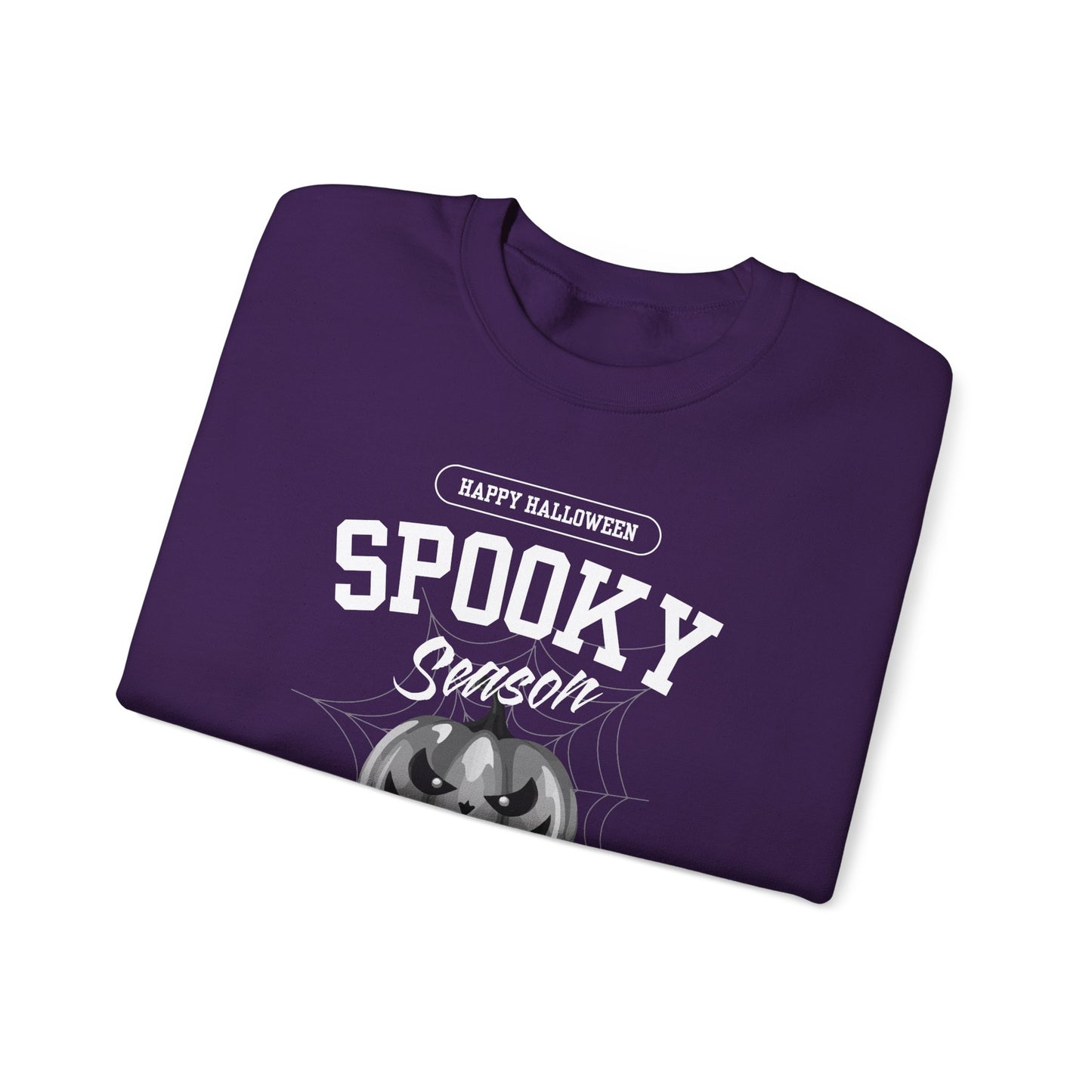 Spooky Season Halloween Sweatshirt – Creepy Cute Pumpkin Graphic Pullover for Fall