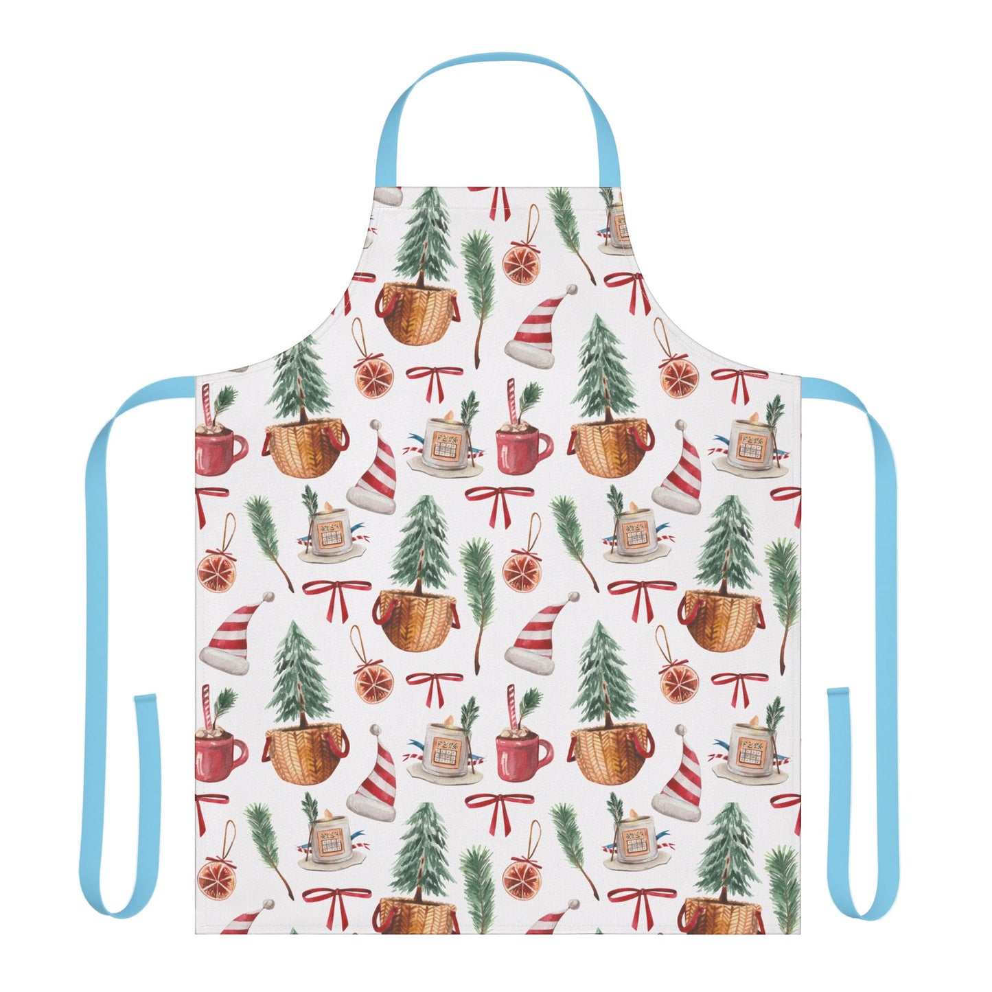 Festive Christmas Apron with Cheerful Holiday Prints and Seasonal Motifs