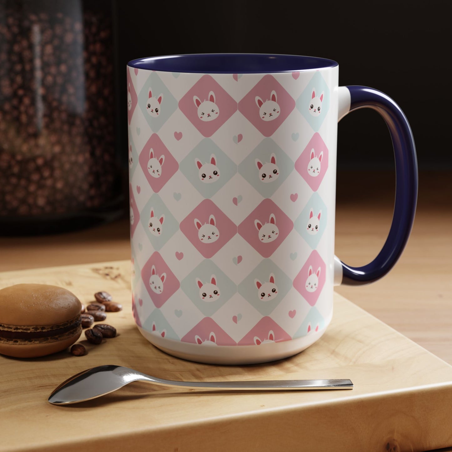 Ceramic Mug, Bunny Coffee Mug, Easter Bunny Gift, Tea Mug, Spring Home Decor, Gift for Mom