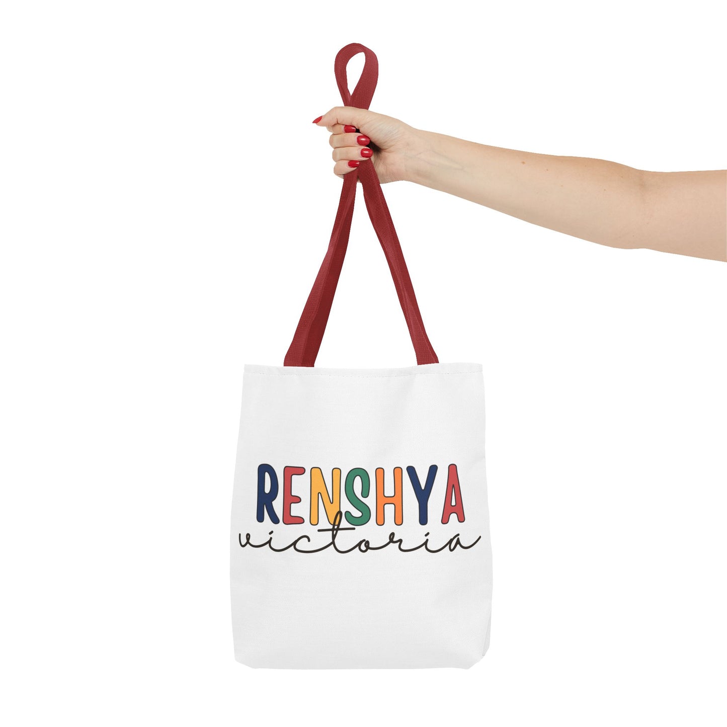 Personalized Name Tote Bag – Colorful Custom Design with Script Font