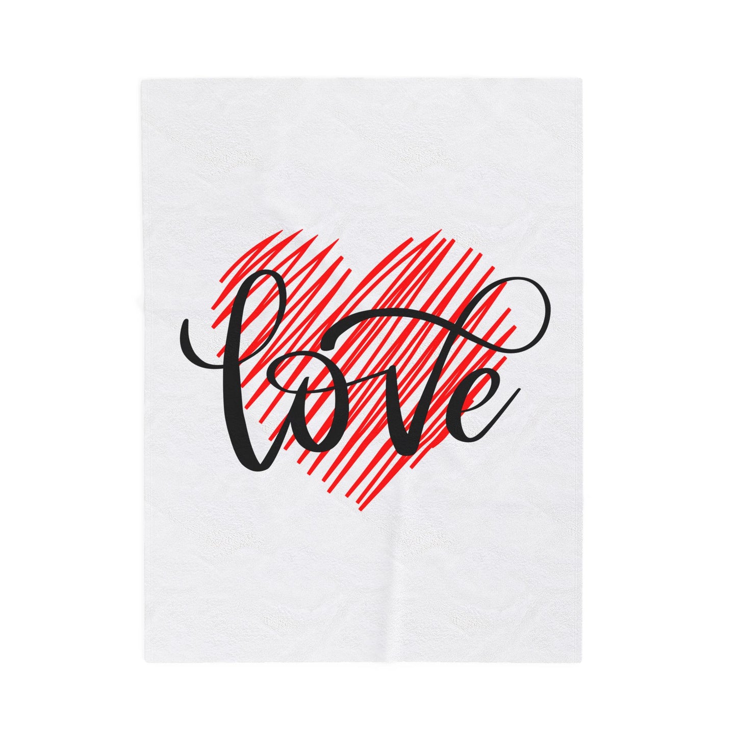 Love Inside Heart Printed Velveteen Plush Blanket for Valentine