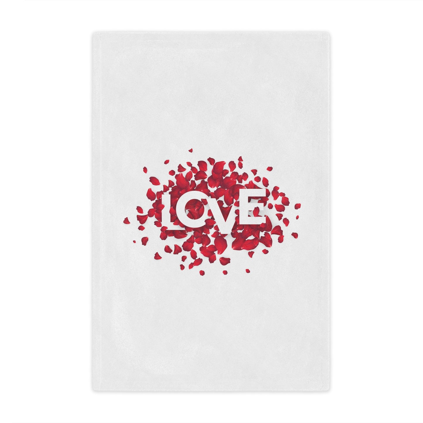 Love with Flowers Printed Velveteen Minky Blanket