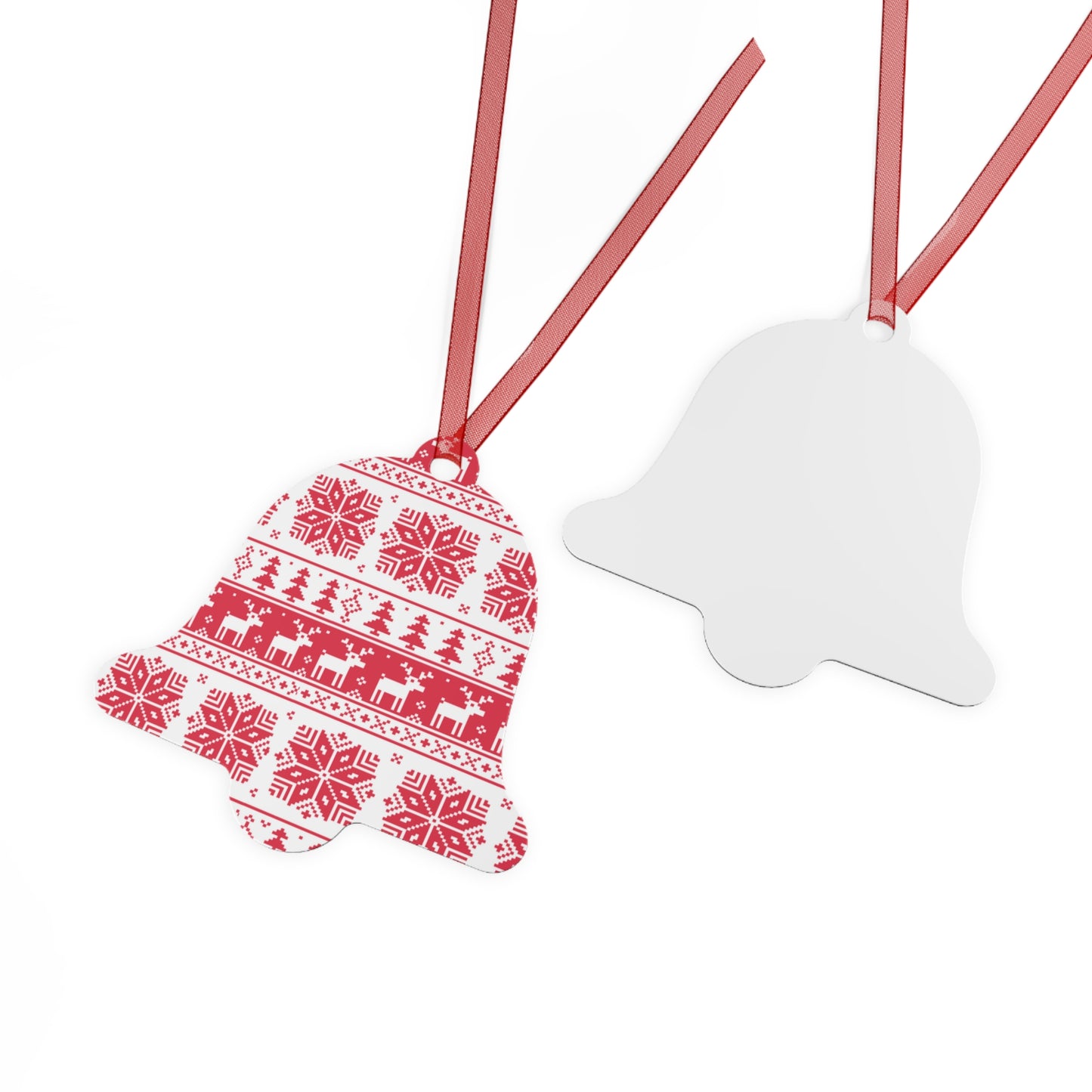 Durable Christmas Metal Ornaments with Glossy Double-Sided Print