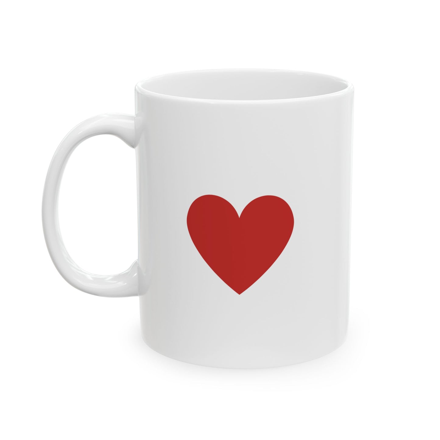 Ceramic Mug – LOVE & Red Heart Design