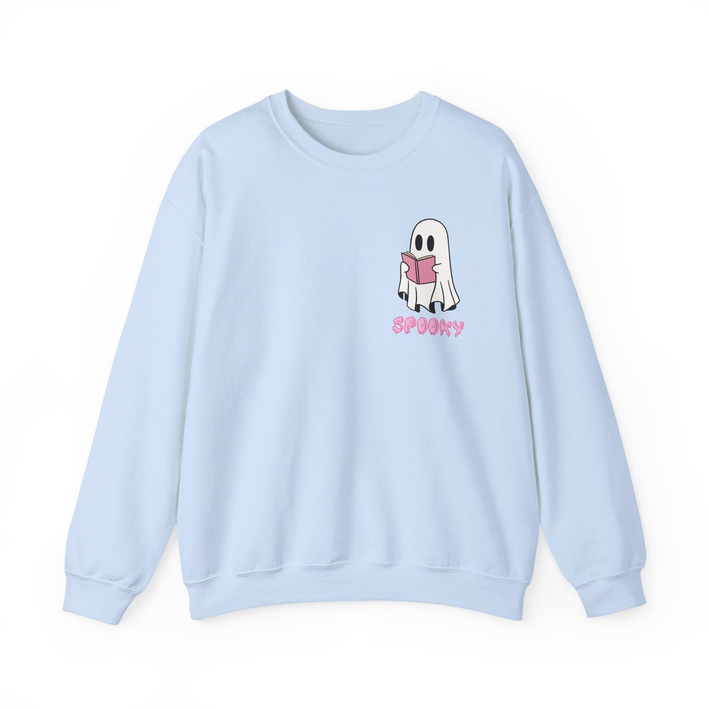 Spooky Bookworm Ghost Sweatshirt – Cozy Halloween Reads