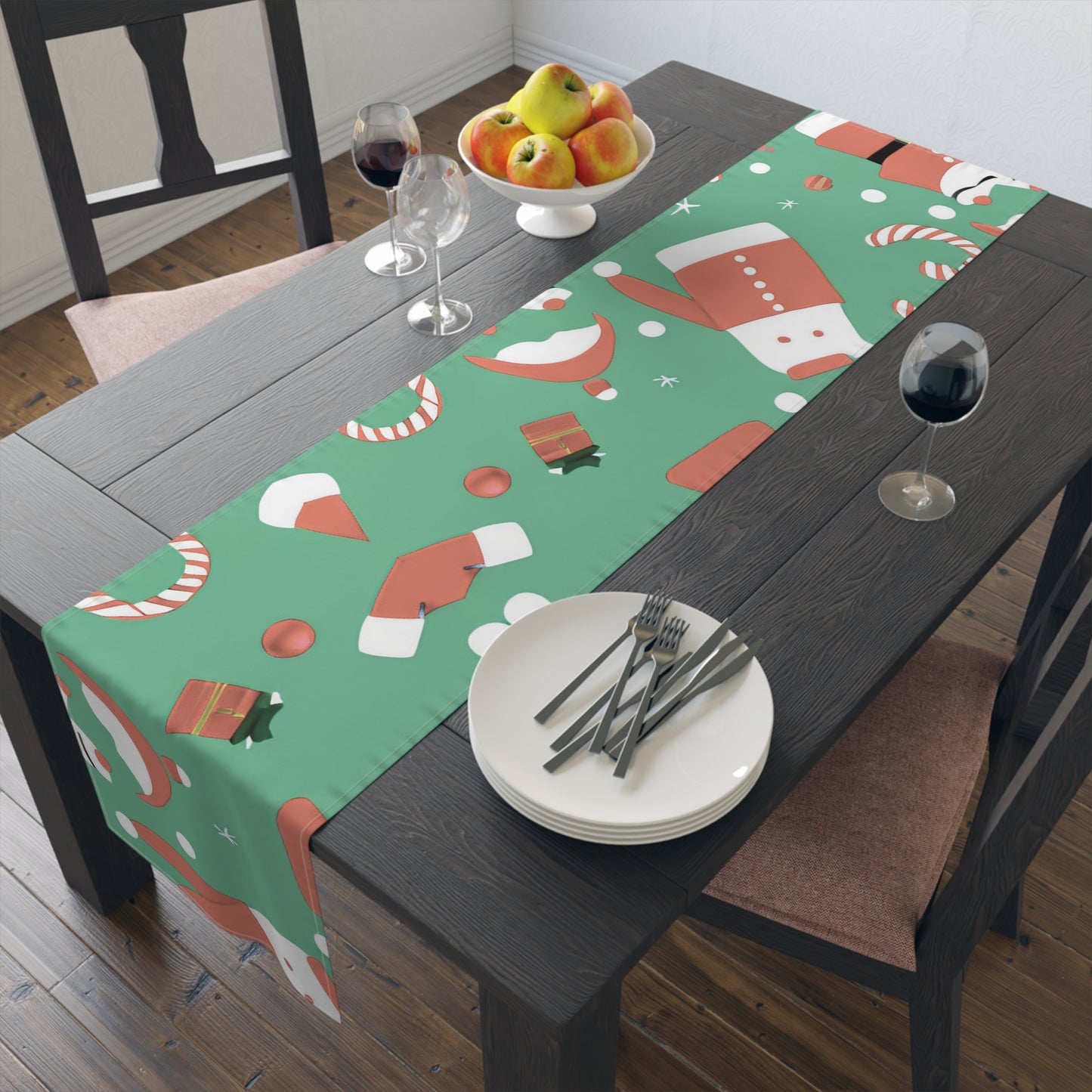 Christmas Table Runner – Cotton Twill or Polyester in Two Sizes