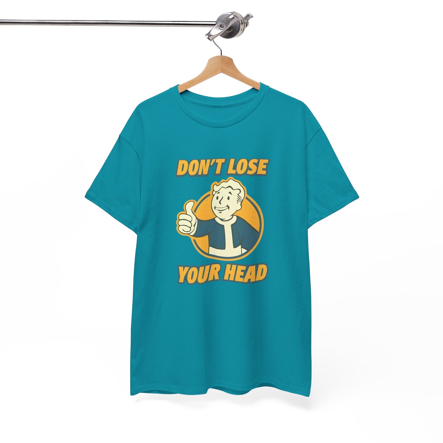 Fallout Vault Boy T-Shirt – “Don’t Lose Your Head” Graphic Tee, Gamer Shirt