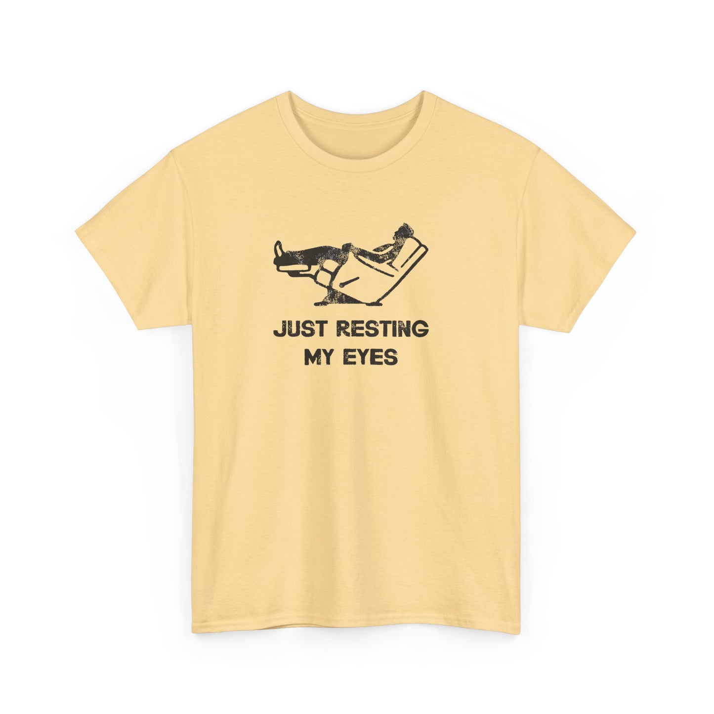 JUST RESTING MY EYES – Funny Dad Nap T-Shirt, Lazy Day Recliner Tee, Perfect Gift for Nappers