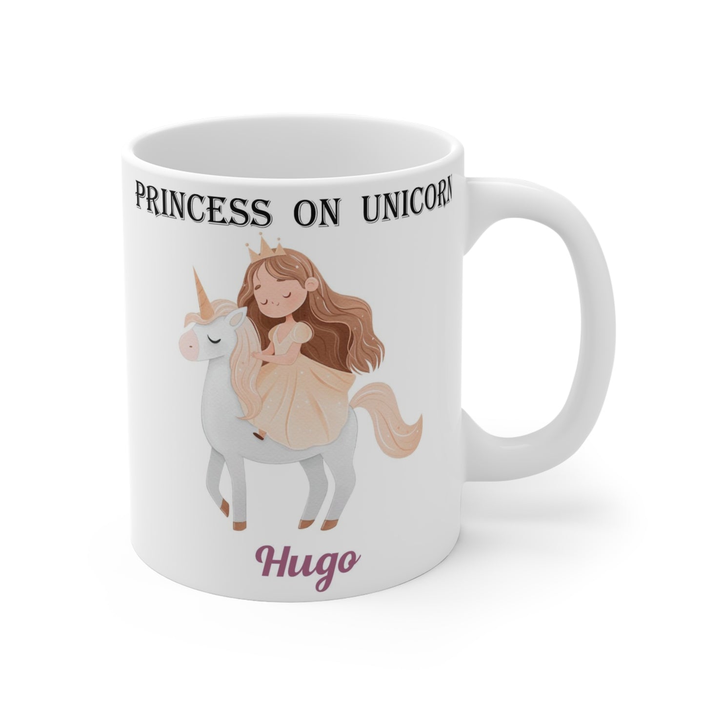 Personalized Unicorn and Princess Fairytale Mug – Cute Gift for Kids, Niece, or Granddaughter