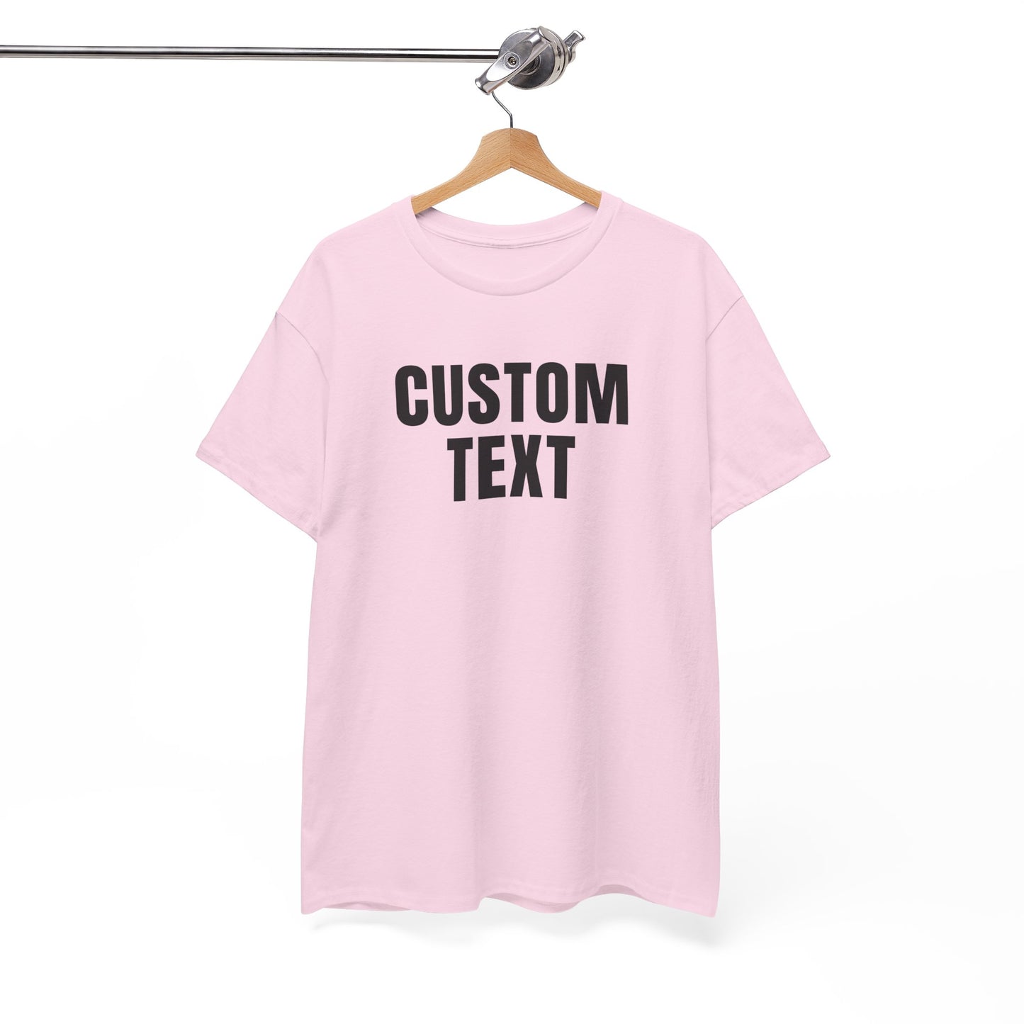 Custom Text T-Shirt – Personalized White Lettering Tee for Men & Women