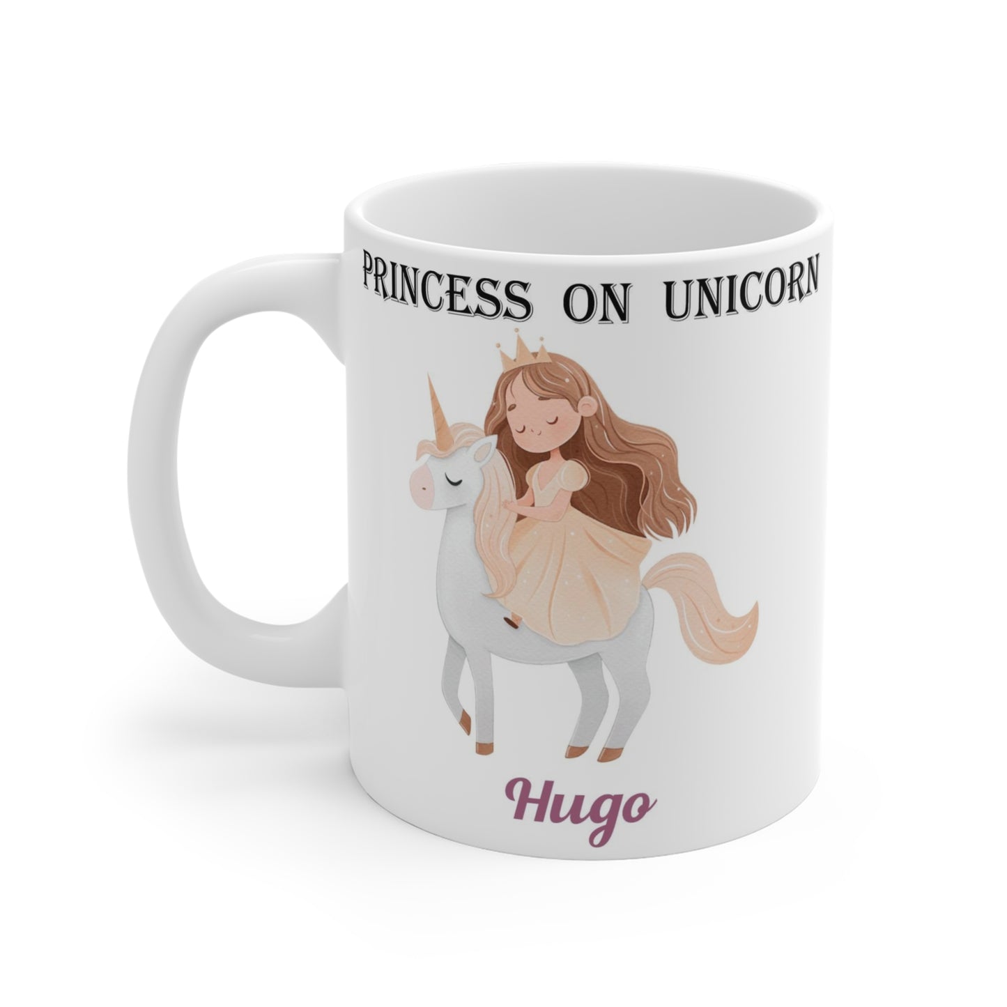 Personalized Unicorn and Princess Fairytale Mug – Cute Gift for Kids, Niece, or Granddaughter