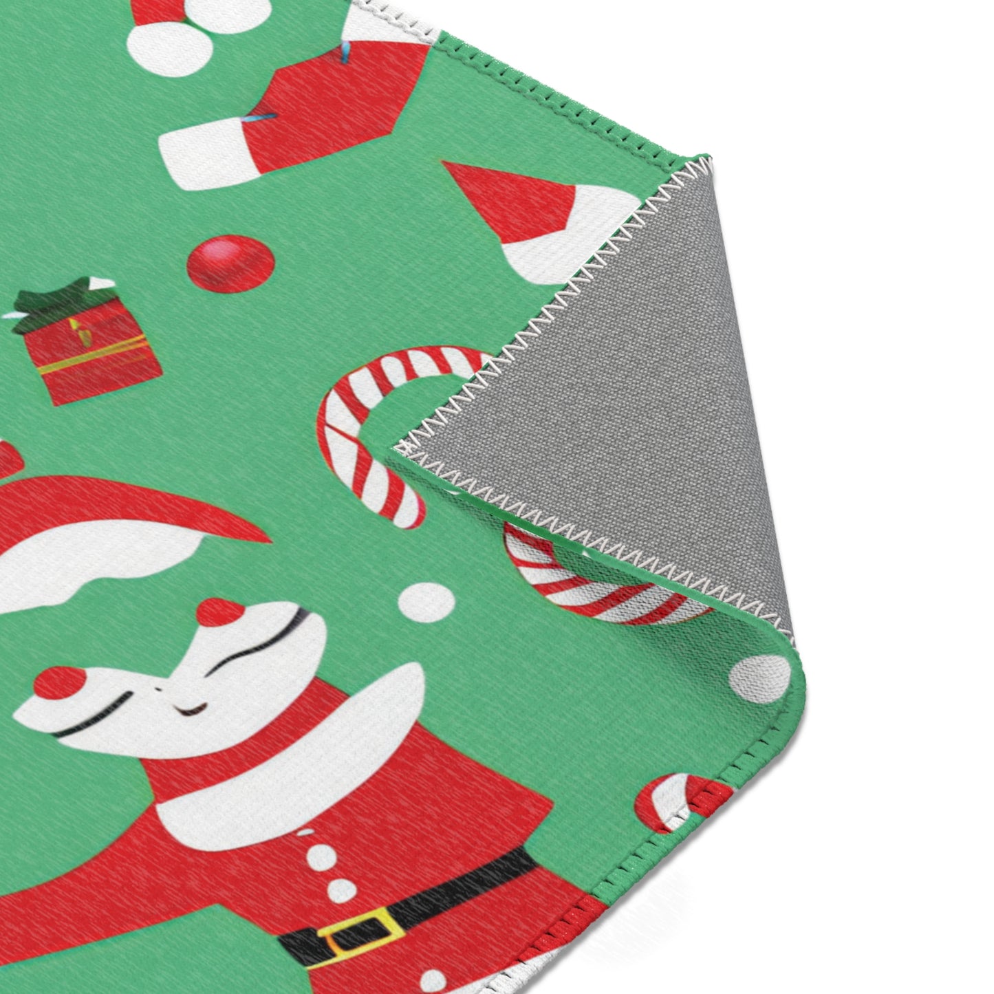 Christmas Area Rug with Festive Design and Soft Chenille Fabric