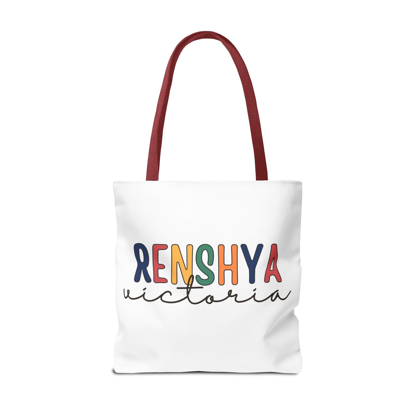 Personalized Name Tote Bag – Colorful Custom Design with Script Font