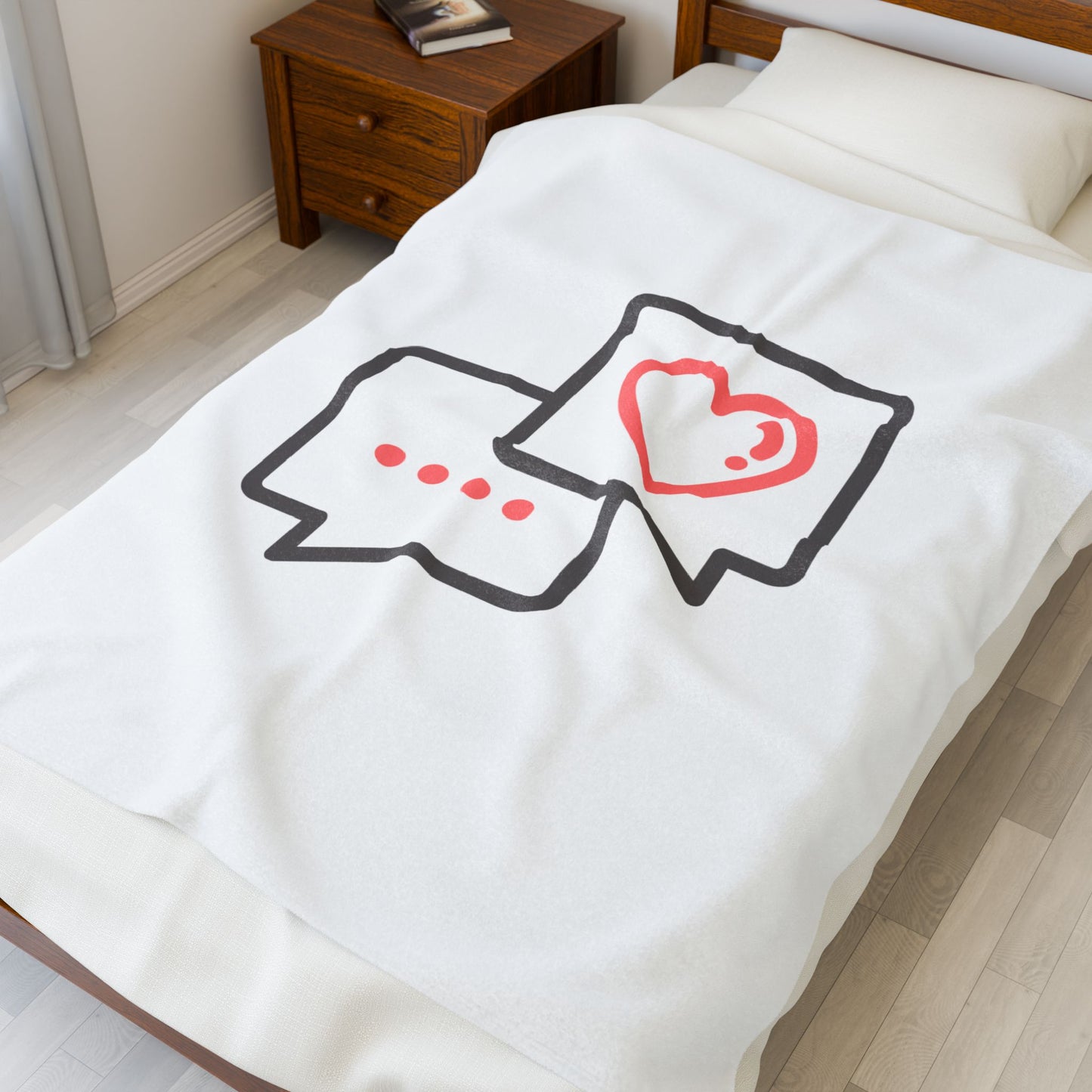 Valentine Printed Velveteen Plush Blanket