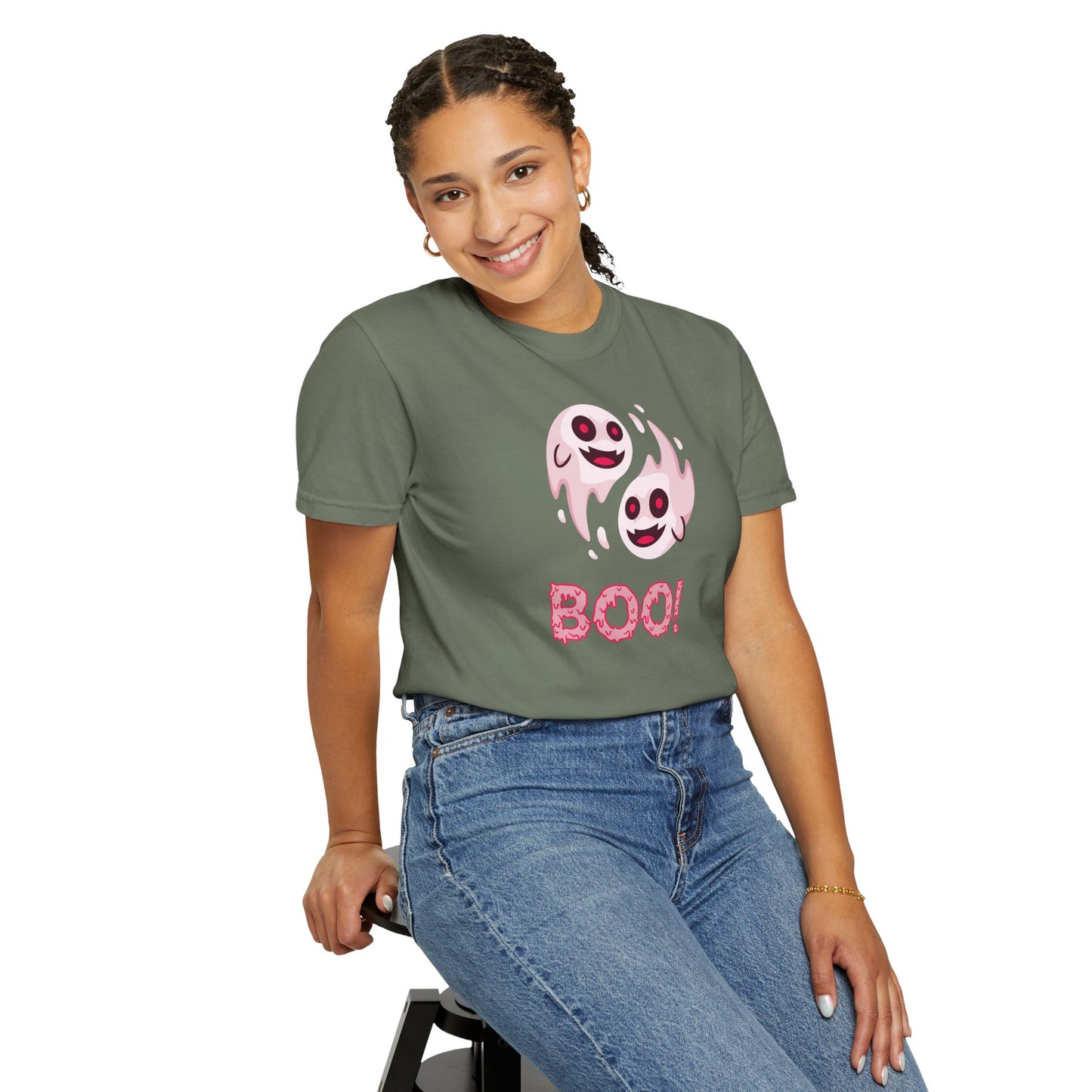 BOO! Double Ghost Tee – Pink Eyed Fright Delight tshirt