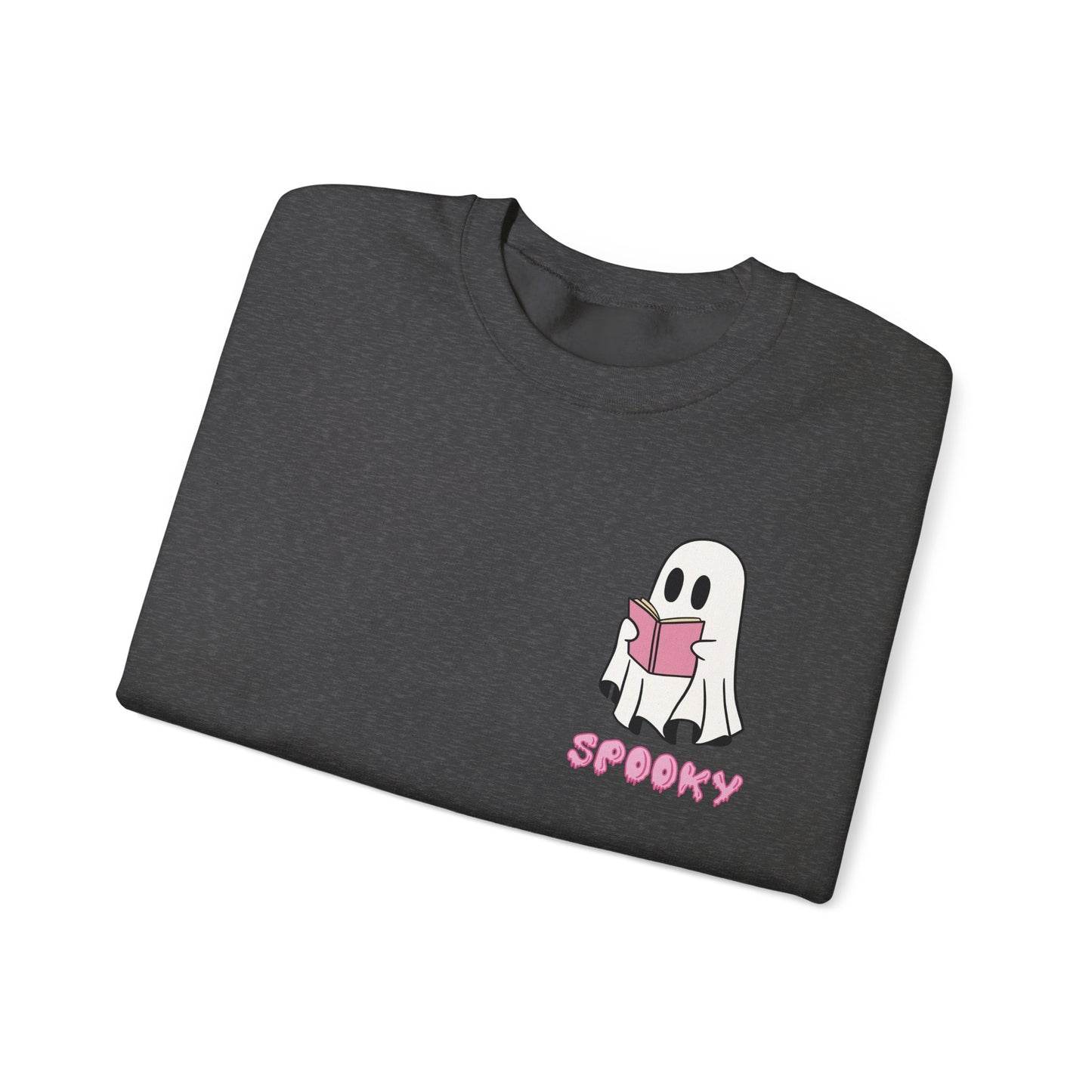 Spooky Bookworm Ghost Sweatshirt – Cozy Halloween Reads