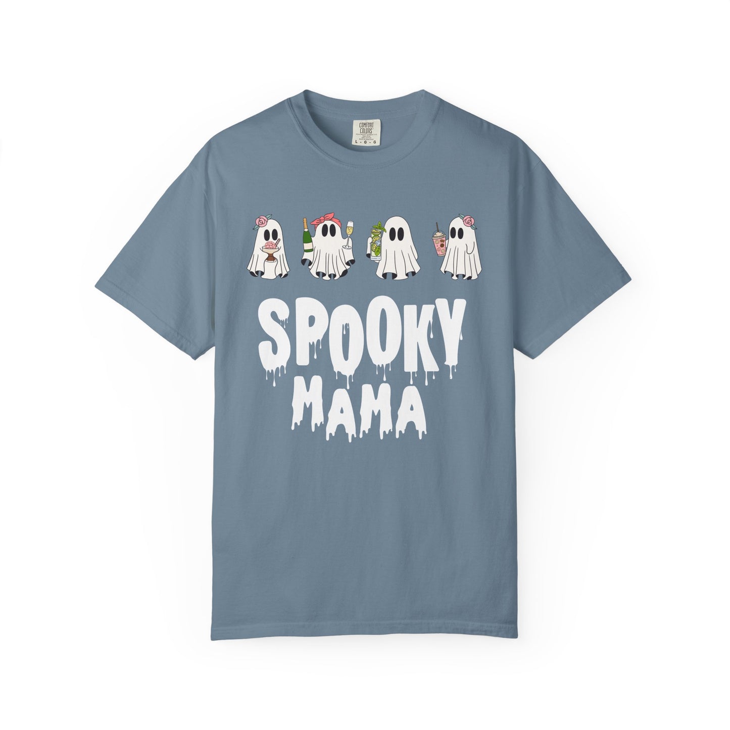 Halloween Spooky Mama Garment-Dyed T-shirt