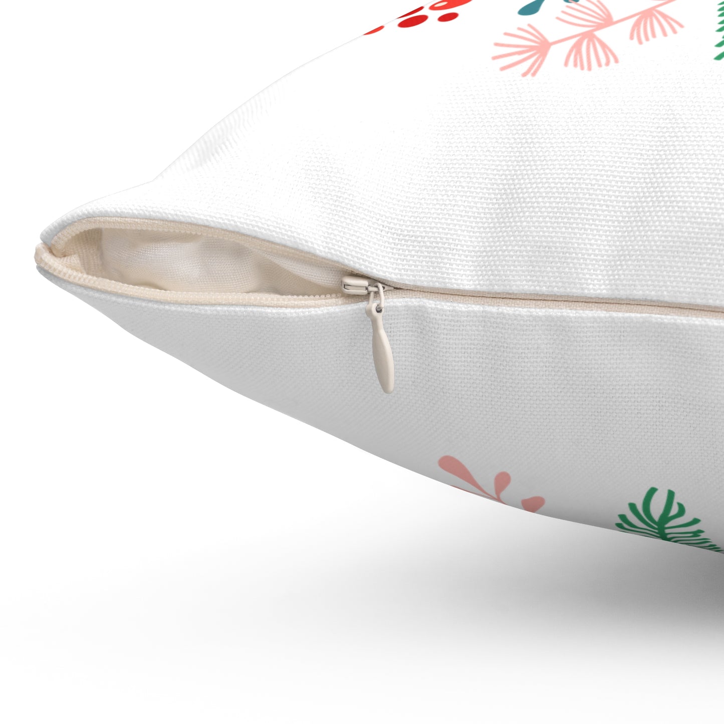 Merry Bright Printed Spun Polyester Square Pillow