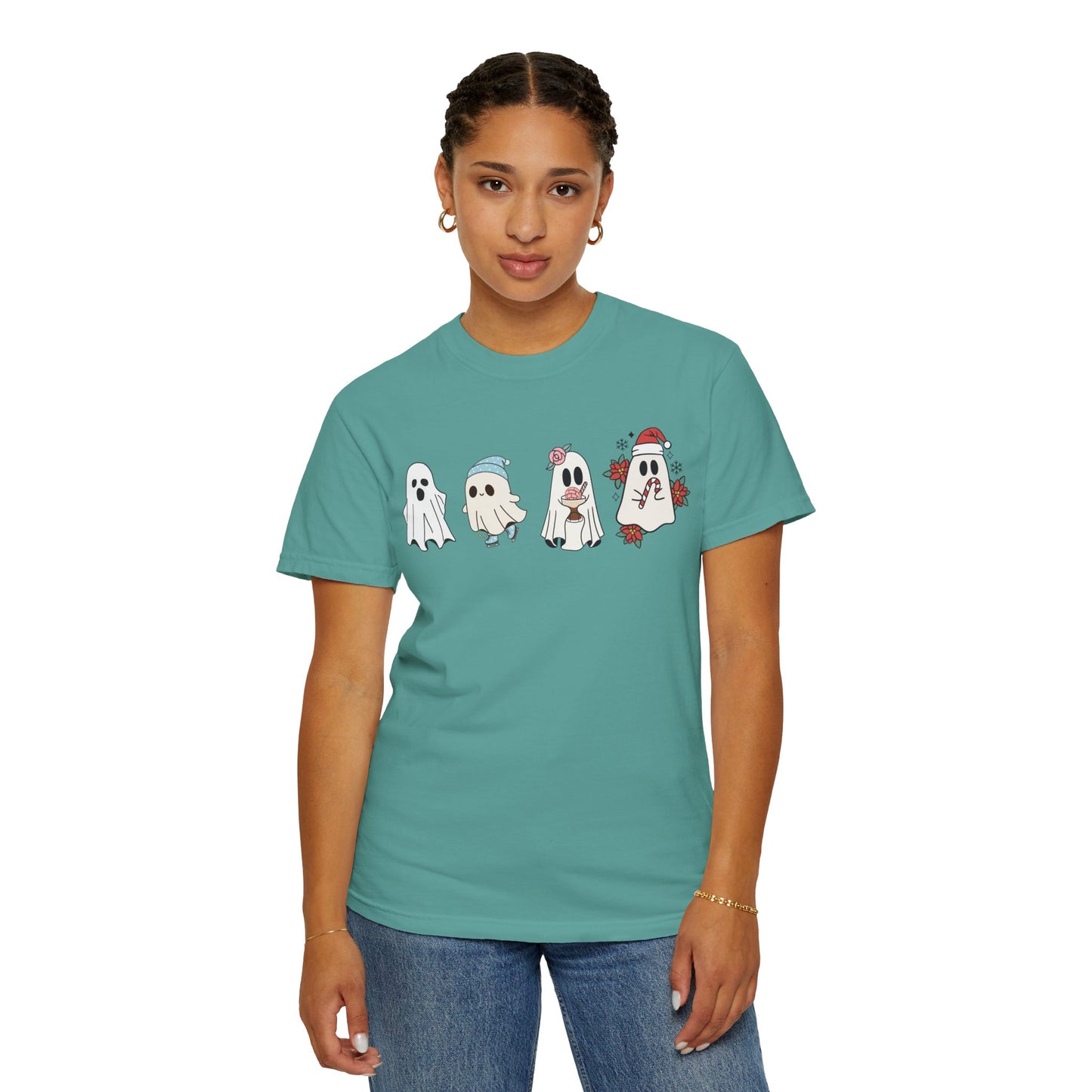 Halloween Ghost Comfort Colors Shirt, Spooky Season Tee, Halloween Cute Women Outfit, Halloween Gift, Halloween Ghost Tshirt