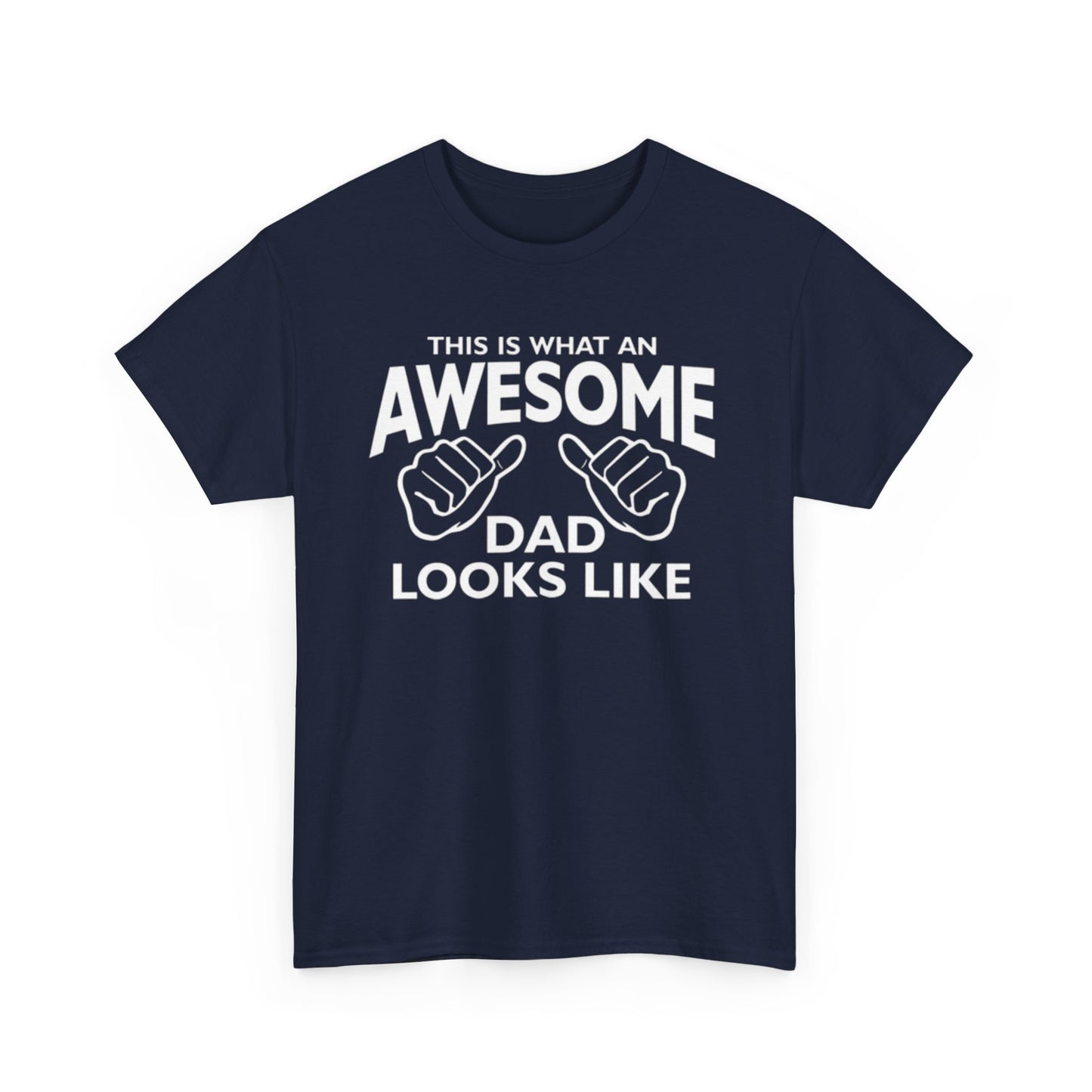 "Awesome Dad” – Father’s Day Gift, Unisex Heavy Cotton Tee