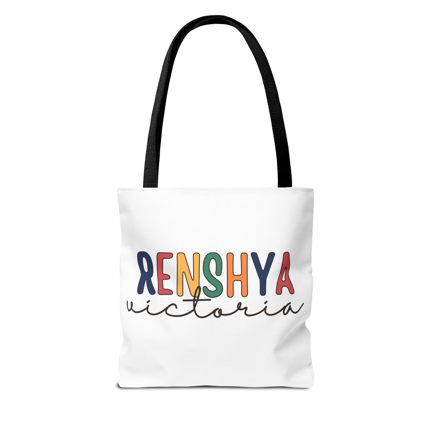 Personalized Name Tote Bag – Colorful Custom Design with Script Font