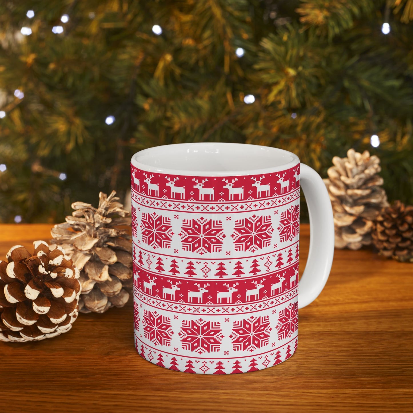 Christmas Ceramic Mug 11oz – Festive Holiday Coffee Cup