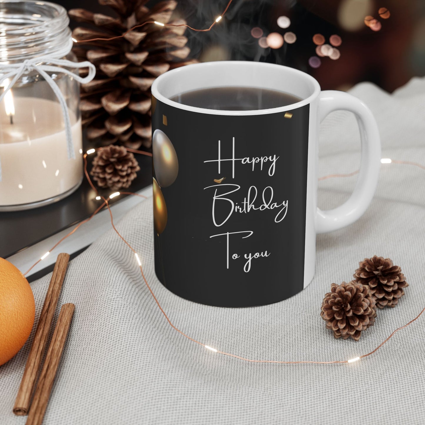 11oz, Happy Birthday Ceramic Mug, Birthday Gift for Him