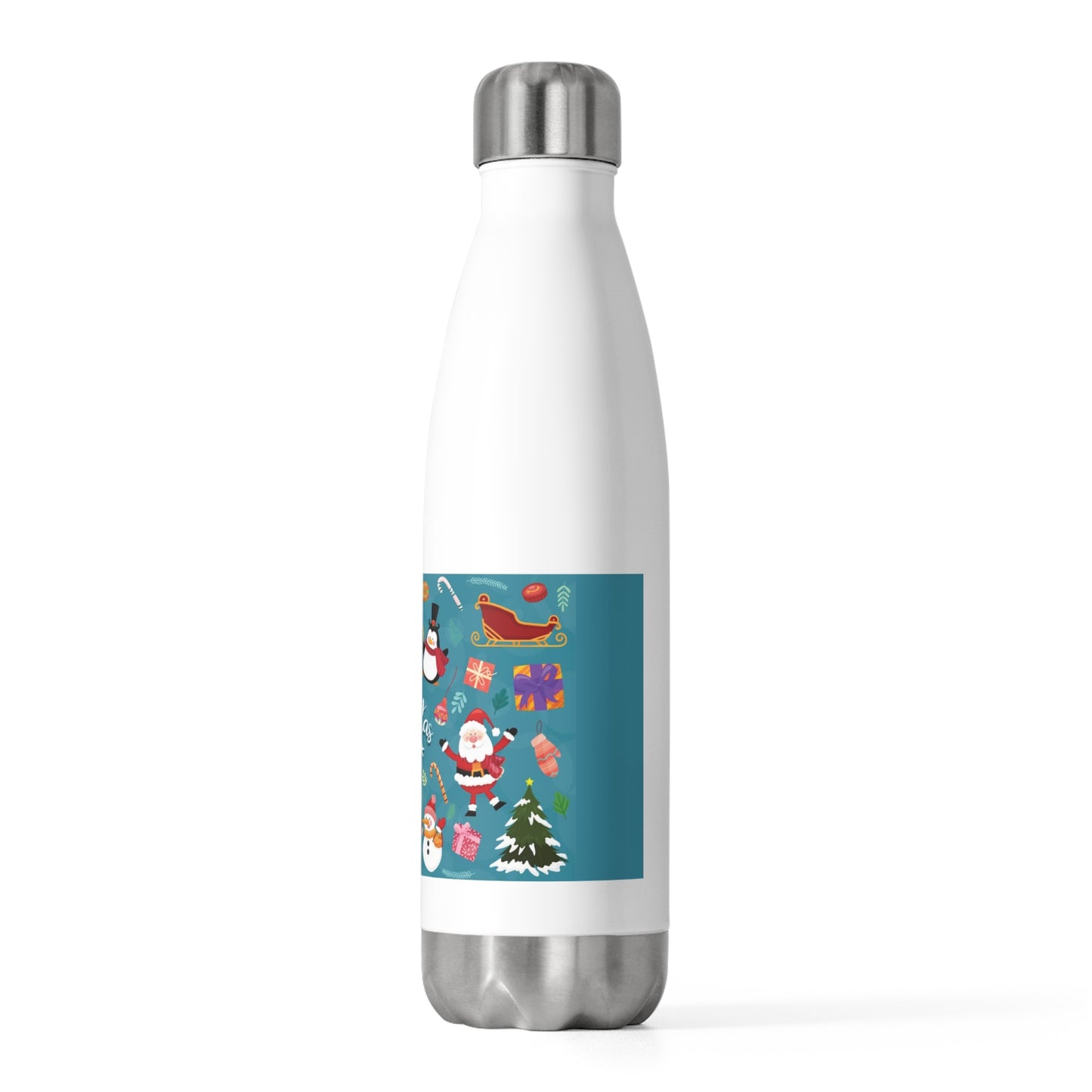 Christmas 20oz Insulated Stainless Steel Bottle – Festive Hot & Cold Drink Flask