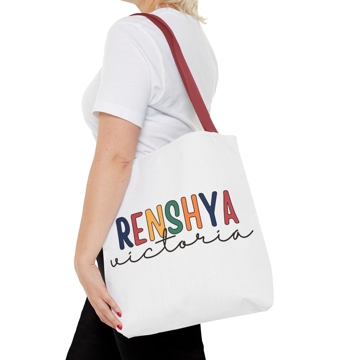 Personalized Name Tote Bag – Colorful Custom Design with Script Font