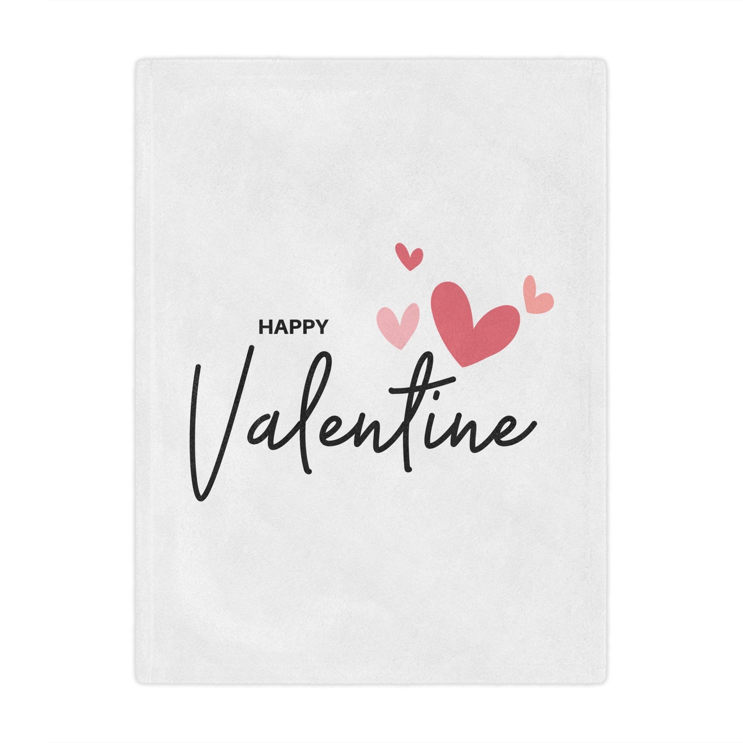 Happy Valentine with Flying Hearts Minky Blanket for Valentine