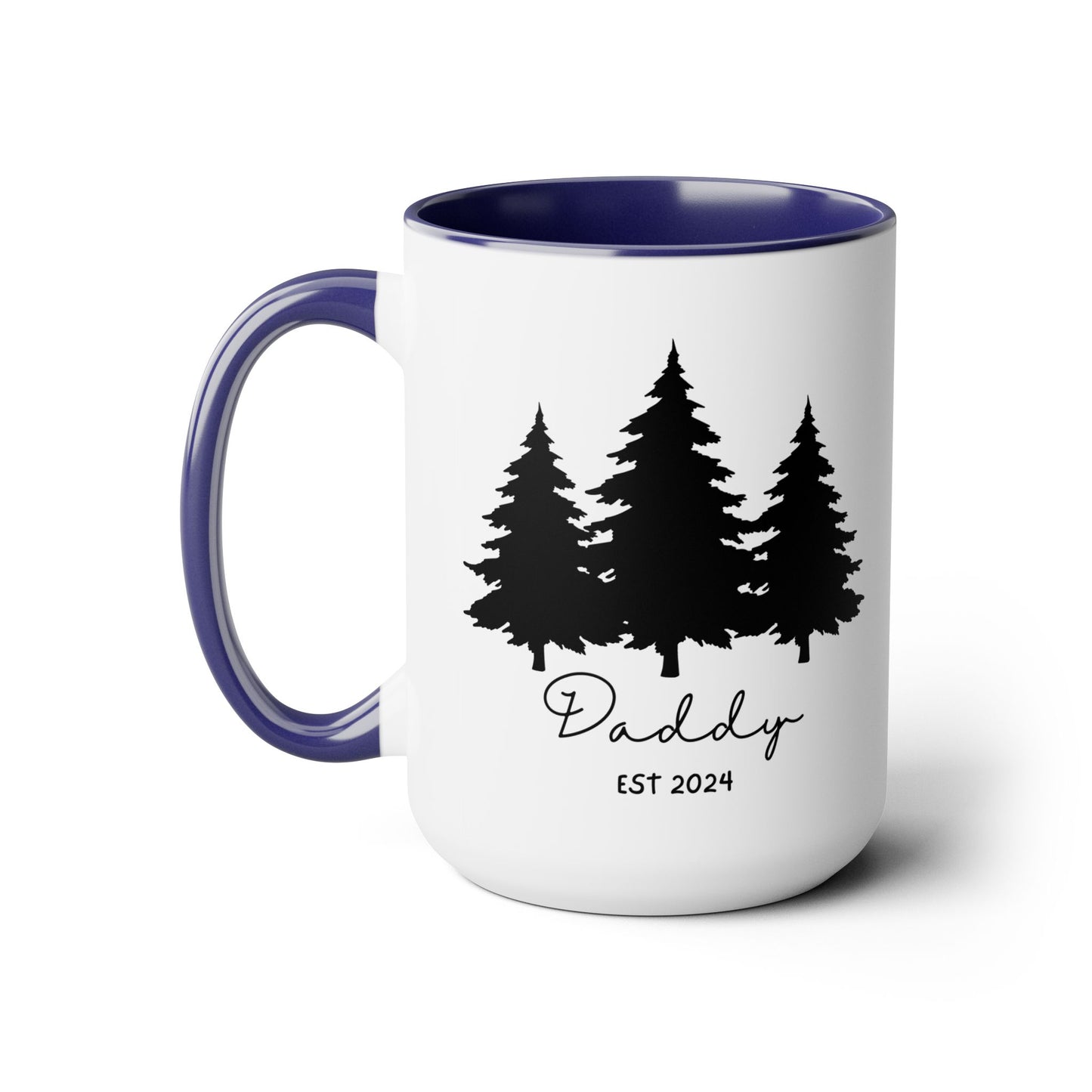 Daddy EST. 2024 Ceramic Coffee Mug – Personalized First-Time Dad Gift, 15oz