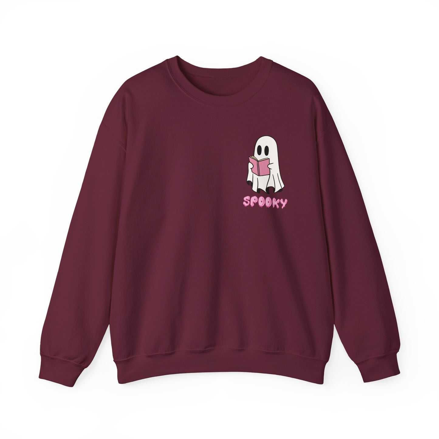 Spooky Bookworm Ghost Sweatshirt – Cozy Halloween Reads