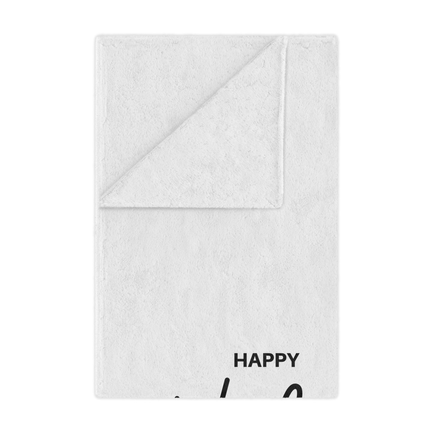 Happy Valentine with Flying Hearts Printed Velveteen Minky Blanket