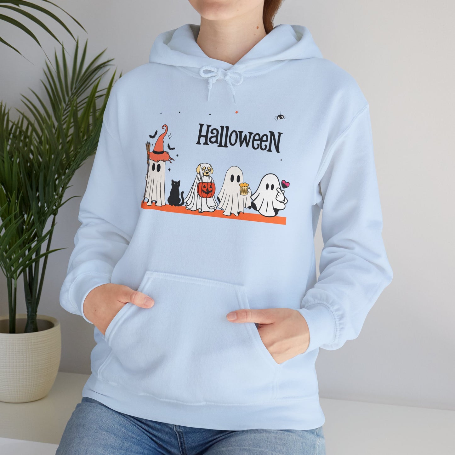 Costumed Cuties” Halloween Hoodie – Ghost Squad in Trick-or-Treat Mode
