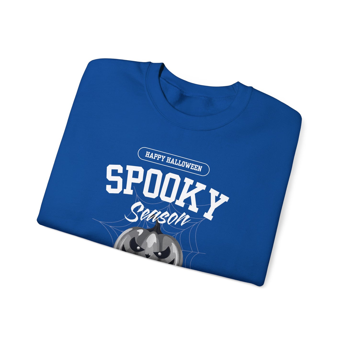 Spooky Season Halloween Sweatshirt – Creepy Cute Pumpkin Graphic Pullover for Fall