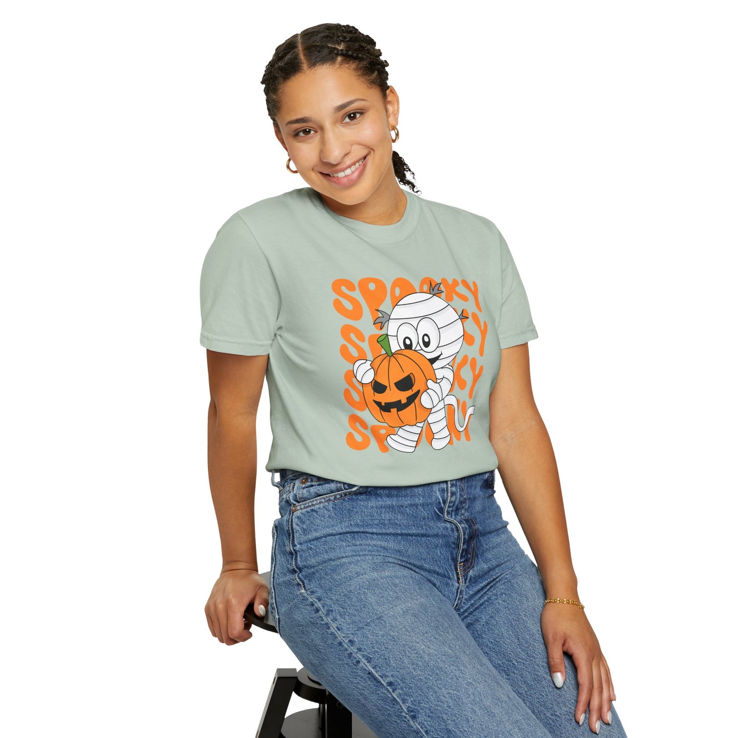 Wrapped & Ready Tee – Mummy Mischief with Pumpkin POP