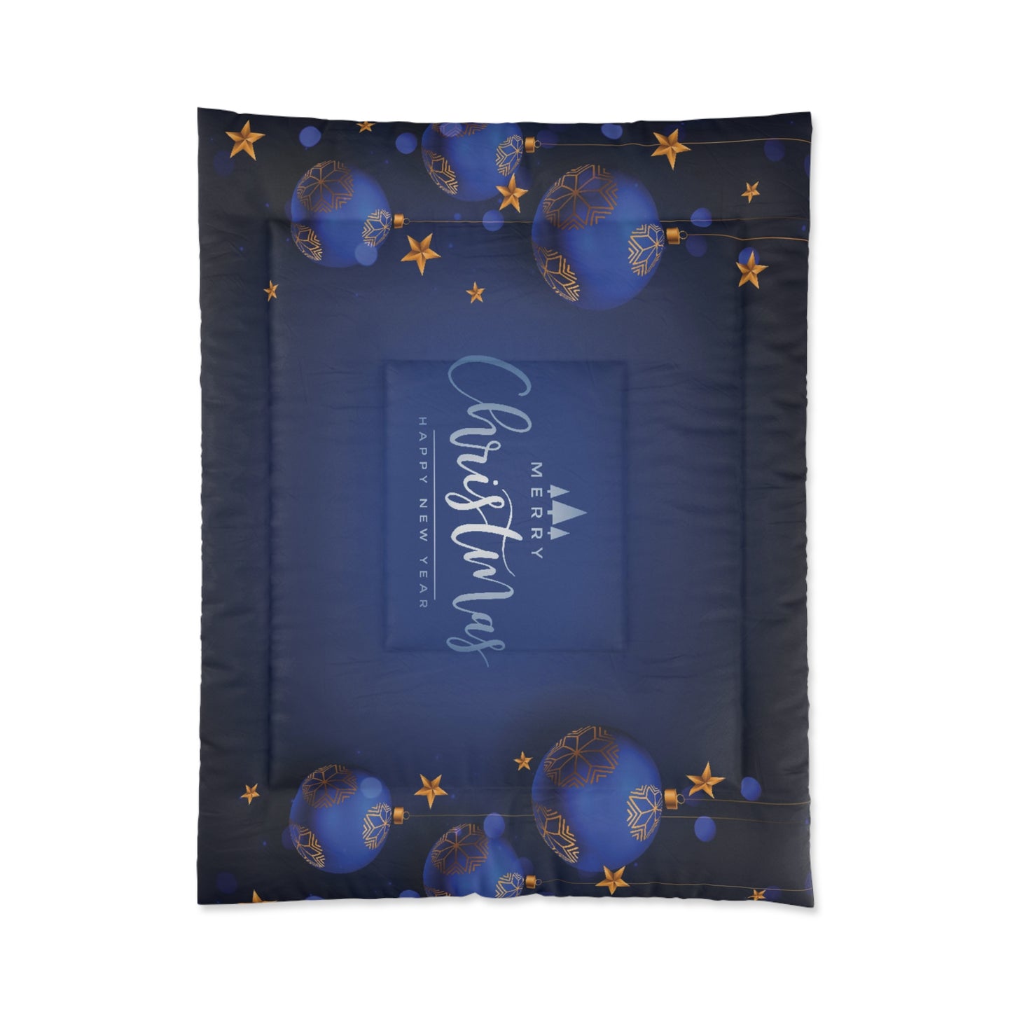 Dark Blue Christmas Comforter